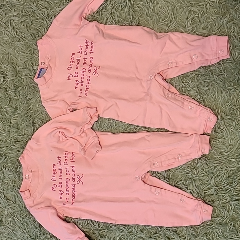 Kid Crew Twin Sleepers Onesies Daddy's Girl